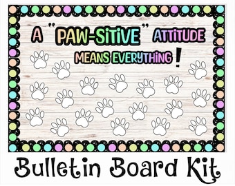 Positive Attitude Bulletin Board Kit | Printable Positive Classroom Decor | Positivity Bulletin Board | Kindness Activity for Students