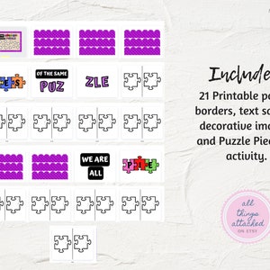 Puzzle Pieces Classroom Board | Printable Bulletin Board Kit | We Are ...