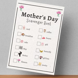 Mother's Scavenger Hunt | Printable Mother's Day Activity for Kids | Mother's Day Game for Kids | Picture Scavenger Hunt image 6