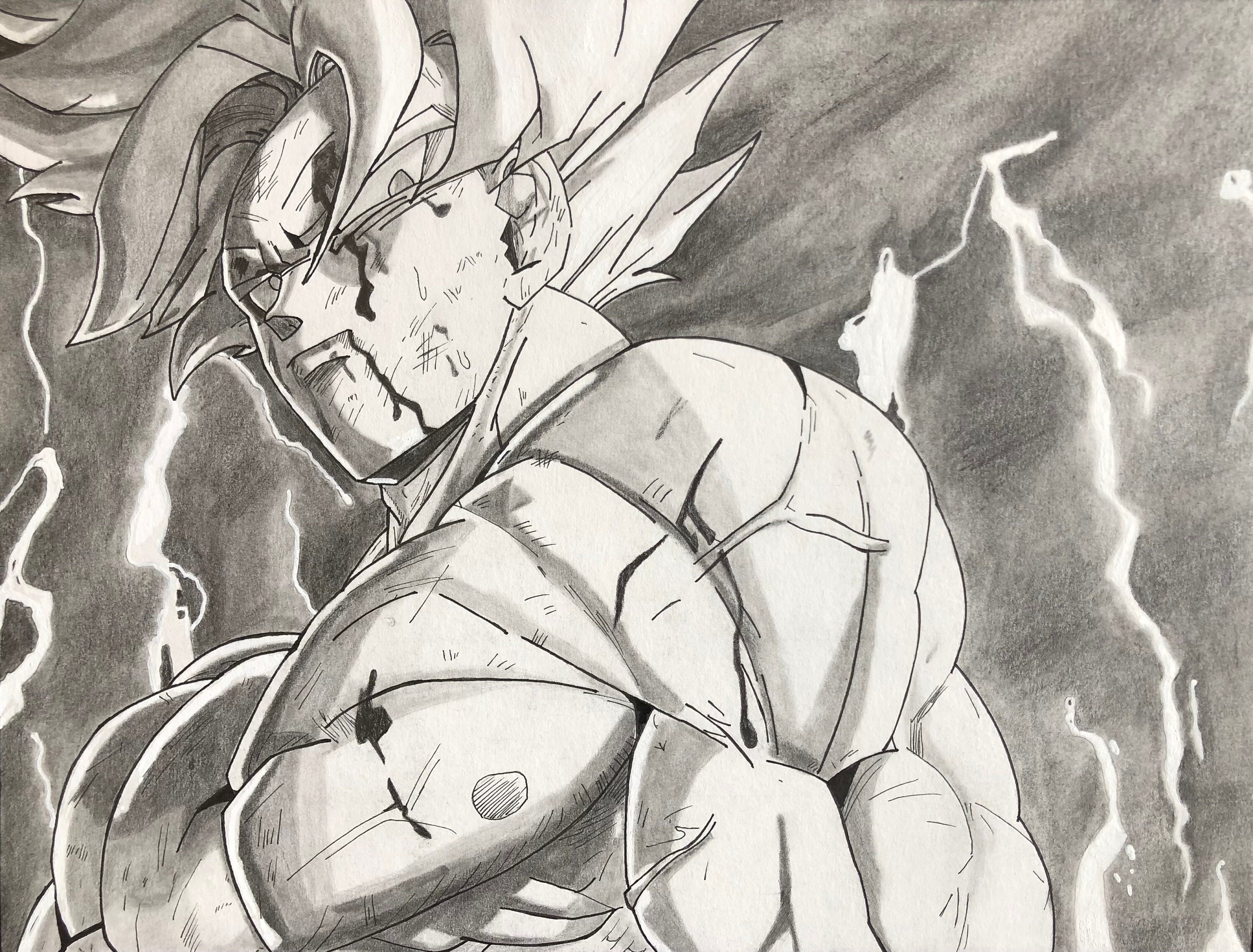 Drawing by Son Goku From Dragon Ball Z - Etsy Drawing by Son Goku From Dragon Ball Z - Etsy