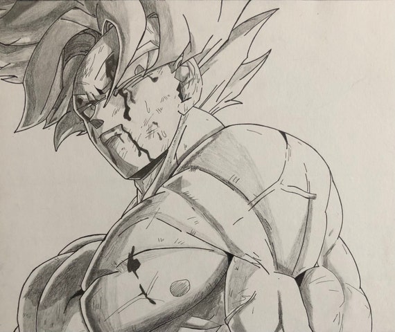 Drawing by Son Goku From Dragon Ball Z - Etsy Drawing by Son Goku From Dragon Ball Z - Etsy