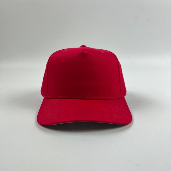 Red - Otto 5 Panel Mid Profile Snap backs All / Baseball/  Cap / Adjustable / SnapBack / 5 Panel STYLE  31-069