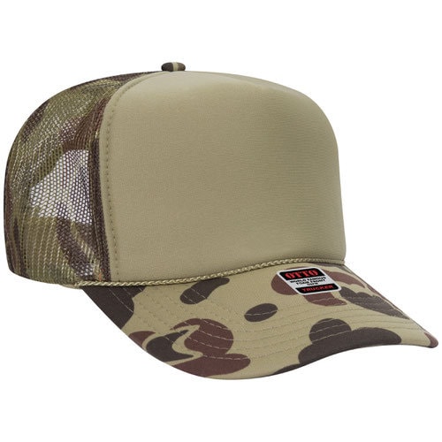 SAGE GREEN CAMO Otto Trucker Hats High Profile in All Colors / Trucker ...