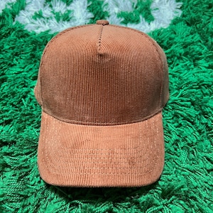 Brown Corduroy- 5 Panel Snapback Blank / Suede/ Baseball/  Trucker Caps/ Adjustable/ SnapBack/  Uni Sex Adult