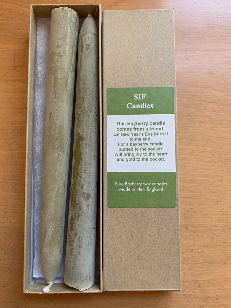 Pure Bayberry Candles 8 Pair From New England Etsy