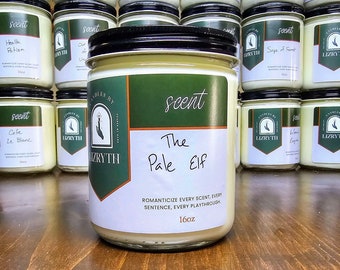 The Pale Elf ~  Wood Wick Soy 16oz Container Candle