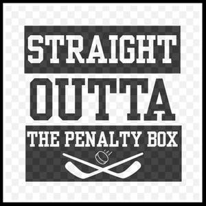 Directamente fuera de la caja de penalización SVG personalizable / Regalo de aficionado al hockey / Diseño de camisa de hockey / Descarga digital instantánea