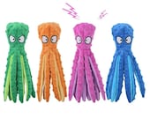 8 Legs Octopus Soft Stuffed Plush Dog Toys Outdoor Play Interactive Squeaky Dogs Toy Sounder Sounding Paper Chew Tooth toy