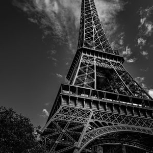 Impression sur toile paysage tour Eiffel, photographie Paris France, décoration murale de salon, art mural, tour de fer historique, dame de fer française