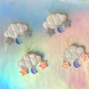 Glitter Cloud Earrings