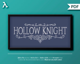 Hollow Knight - Title - Videogame - Cross stitch pattern (instant download pdf)