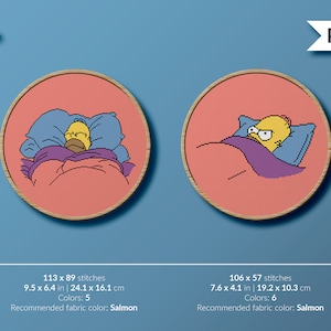 Homer Simpson - The Simpsons - in bed - angry - Meme - Bundle - Cross stitch pattern (instant download PDF)