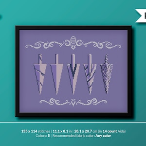 Hollow Knight - Nails - Videogame - Cross stitch pattern (instant download PDF)