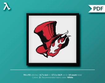 Persona 5 - Phantom Thieves - Videogame - Cross stitch pattern (instant download PDF)