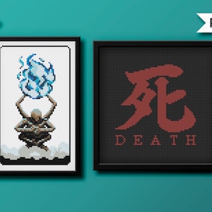 Sekiro bundle - Sculptor&#39;s Idol - DEATH - Videogame - Cross stitch pattern (instant download PDF)