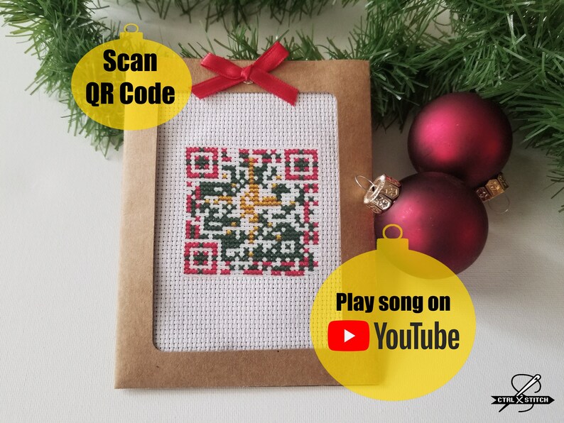 Last Christmas QR Code Cross Stitch Pattern Plays Wham Song Etsy Canada