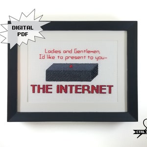 IT Crowd The Internet Cross Stitch Pattern - Digital PDF pattern Instant Download