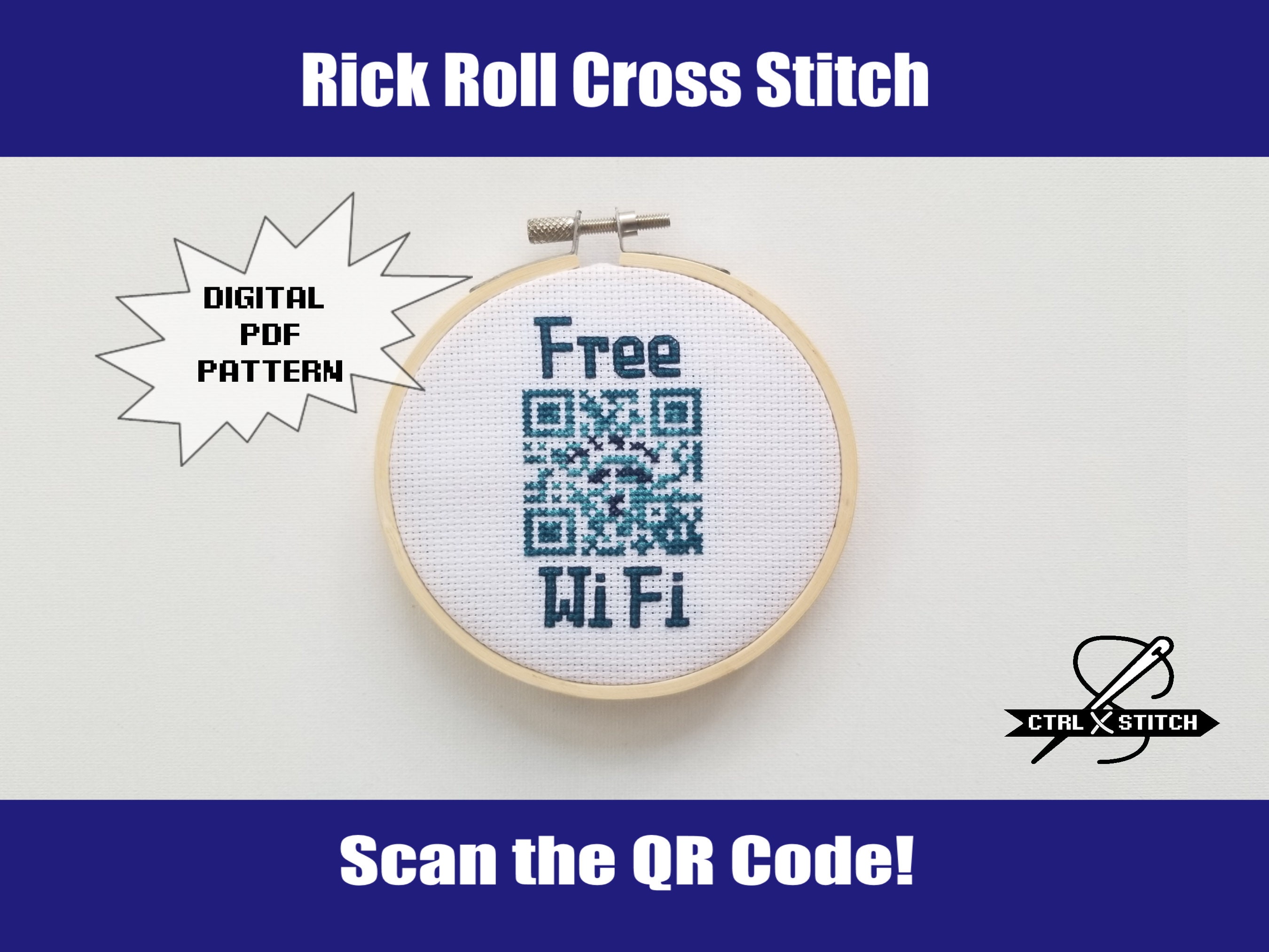 Rick Roll Prank QR Code Wi-Fi Sign