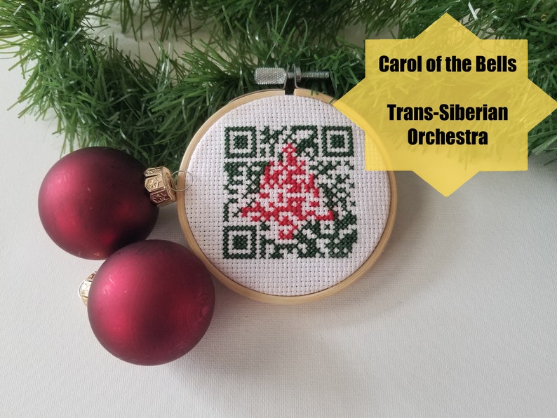 Christmas QR Code Cross Stitch Pattern Bundle Play Songs on Etsy