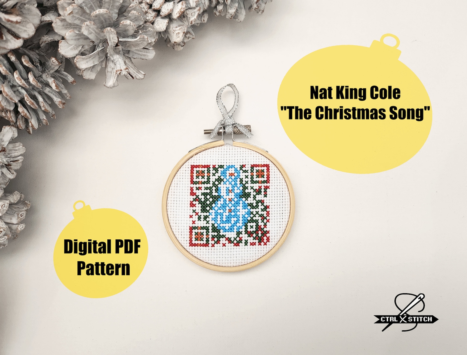 Christmas QR Code Cross Stitch Pattern Bundle #2, Play Songs on Youtube ...