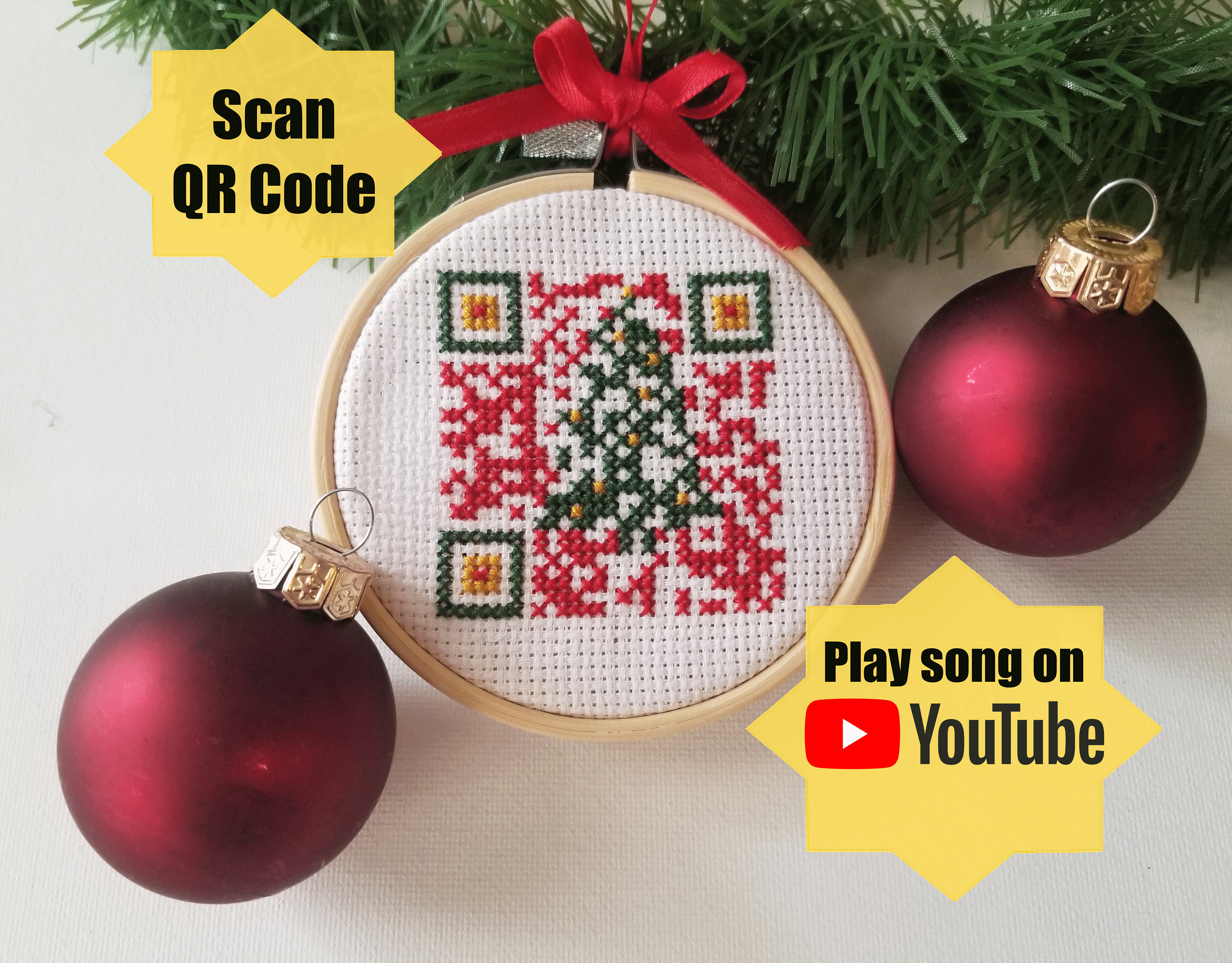 Nutcracker Christmas Song QR Code Cross Stitch Pattern Plays Etsy Canada