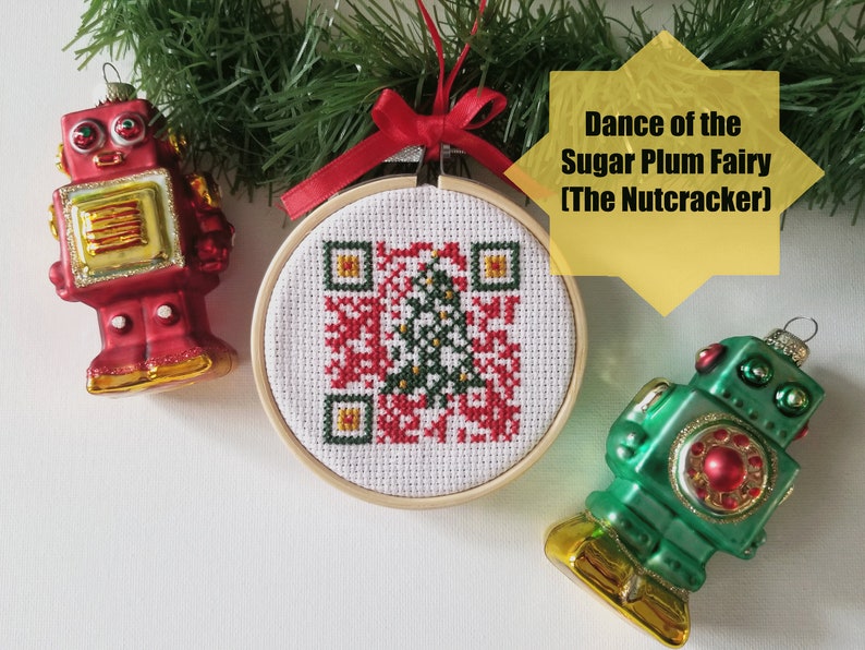 Nutcracker Christmas Song QR Code Cross Stitch Pattern Plays Etsy