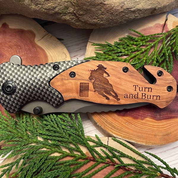 Barrel Racer Knife, Turn and Burn Knife