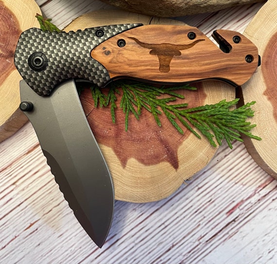 Longhorn Silhouette Knife Etsy
