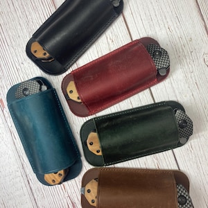 Horizontal Belt Leather Sheath for Pocketknife