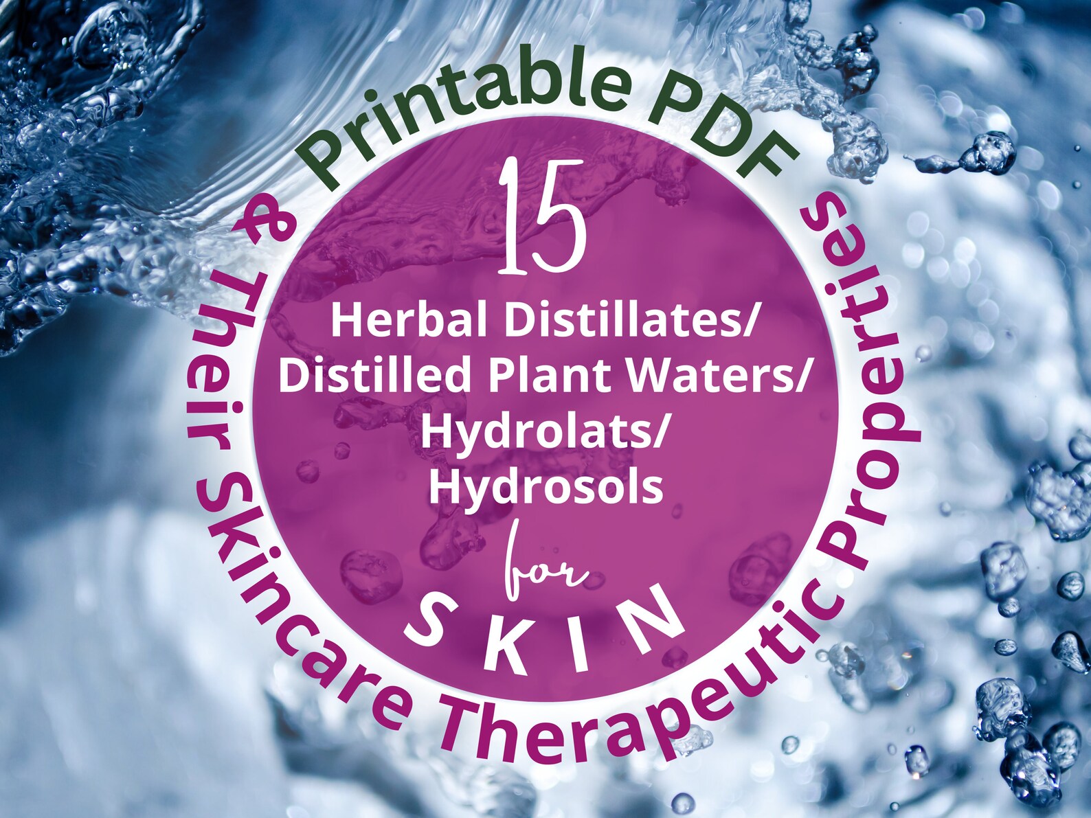 15 Hydrolats / Hydrosols for Skin Chart Printable PDF Etsy