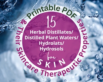 15 Hydrolaten / Hydrosolen voor huidgrafiek Afdrukbare PDF