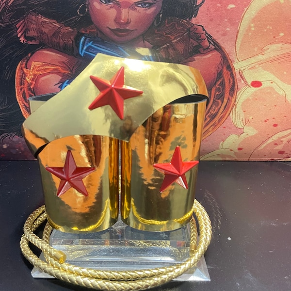 Wonder Woman accessoires : Tiare , Bracelets , Lasso