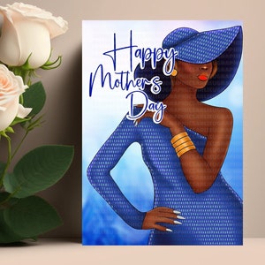 Biglietti d'auguri per la festa della mamma per donne nere, biglietti di auguri per donne afroamericane, regali ispirati alle confraternite, regali per la festa della mamma