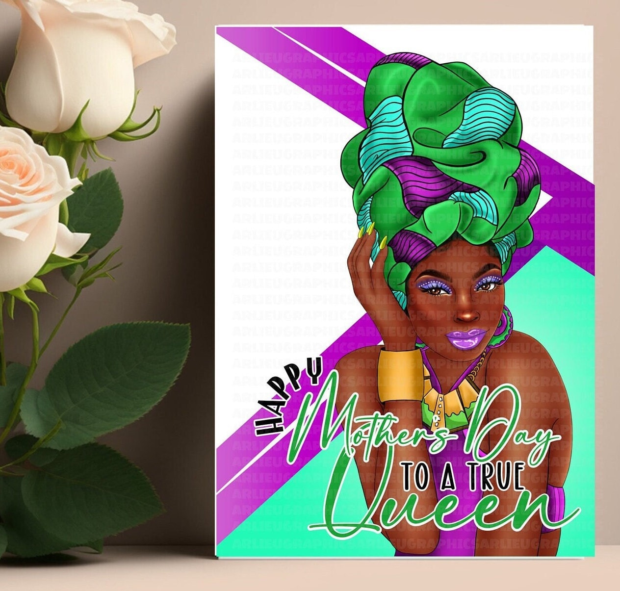 Mother's Day Cards for Black Women, African American, Afrocentric ...