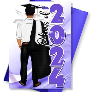 Biglietti di laurea per lui, regali diversi per uomini neri, laureati afroamericani, classe del 2024