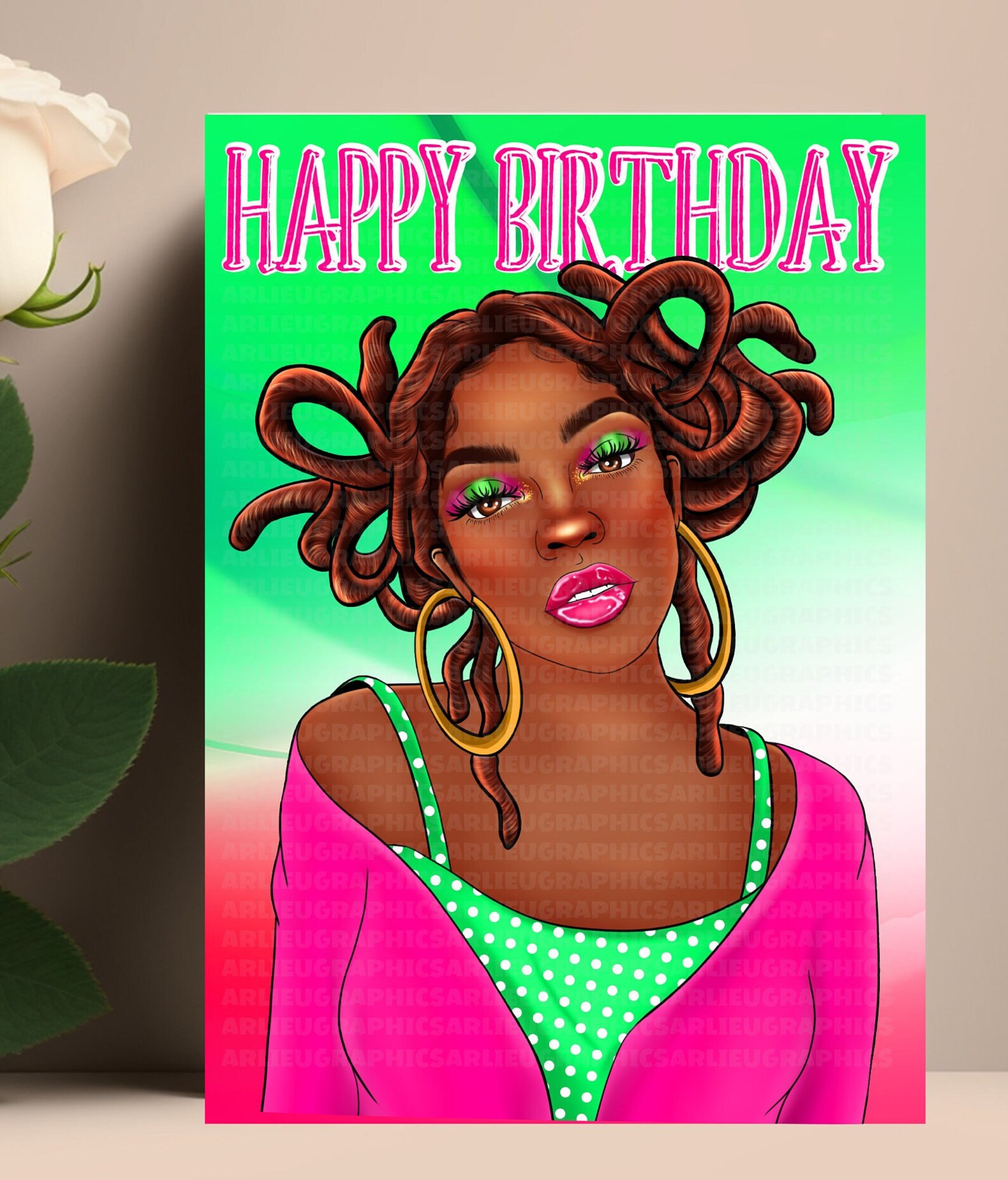 African American Birthday Cards for Women Greeting Cards - Etsy