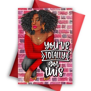 Biglietti d'auguri stimolanti per donne, incoraggianti e motivanti con note umoristiche e sentite, biglietti di affermazioni per donne nere