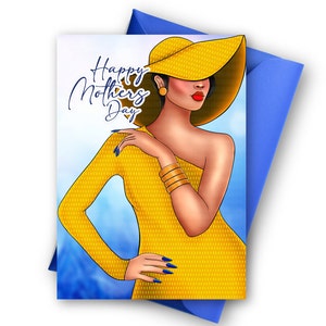 Carte di felice festa della mamma, mamme nere, carte afroamericane, mamme melanina, biglietti di auguri