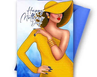 Happy Mothers Day Cards, Black Moms, African American Cards, Melanin Moms, Holiday Cards