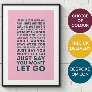 Say You Won't Let Go Lyrics Print