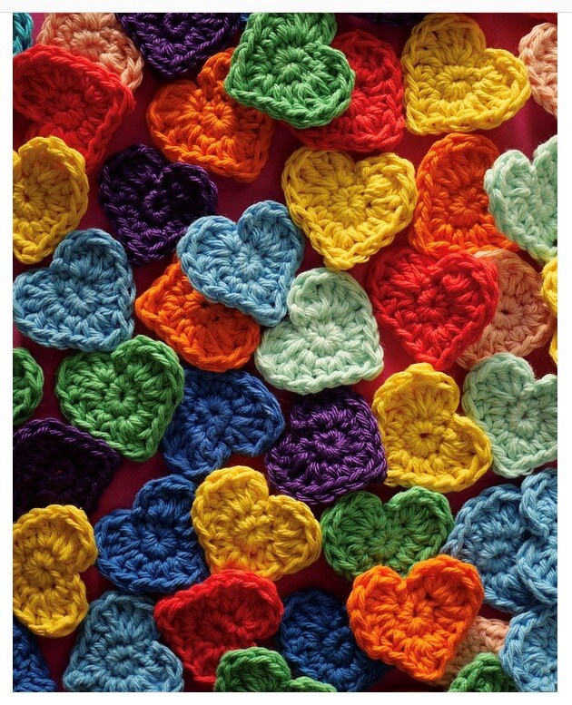 Petits Coeurs Au Crochet