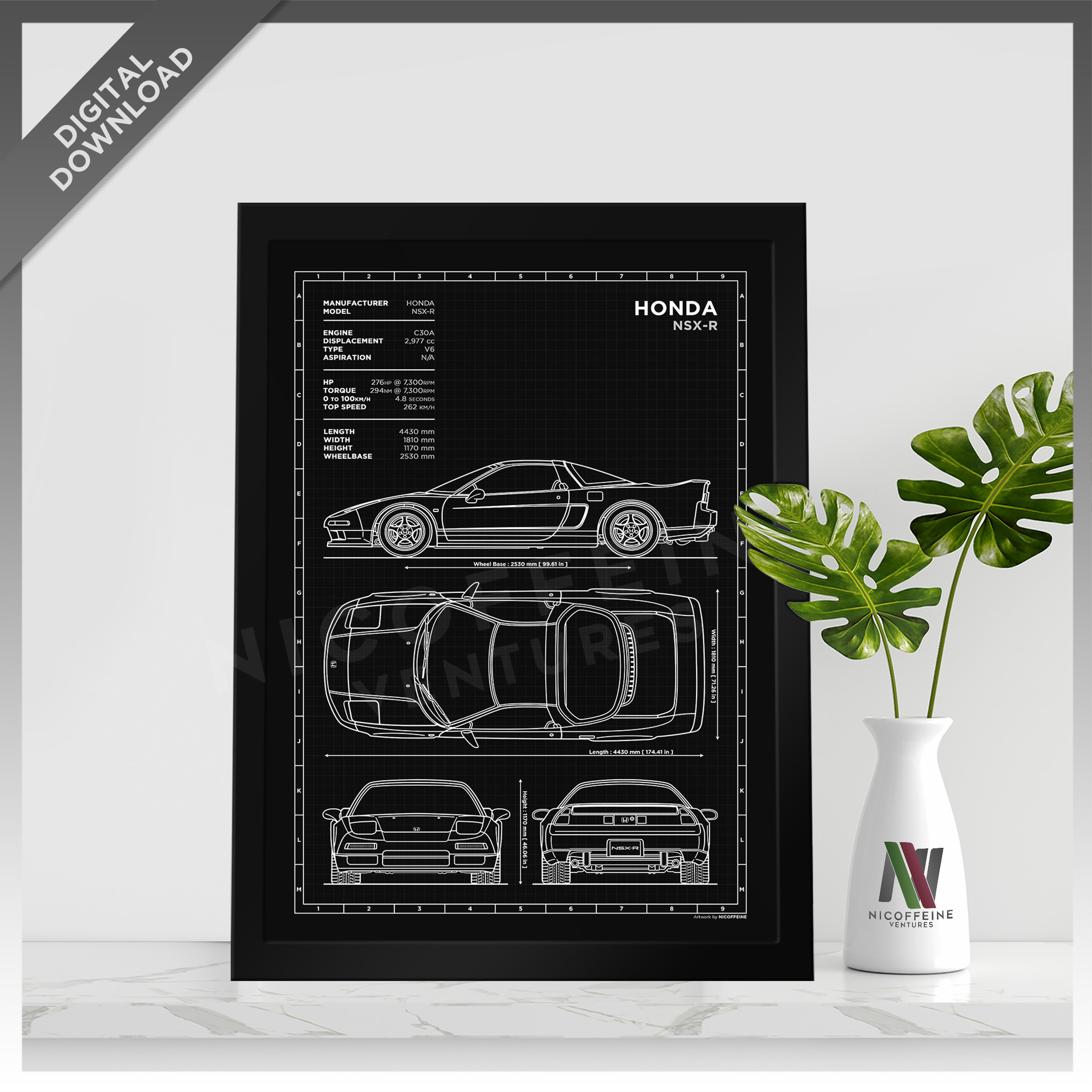 Honda nsx poster - Etsy 日本