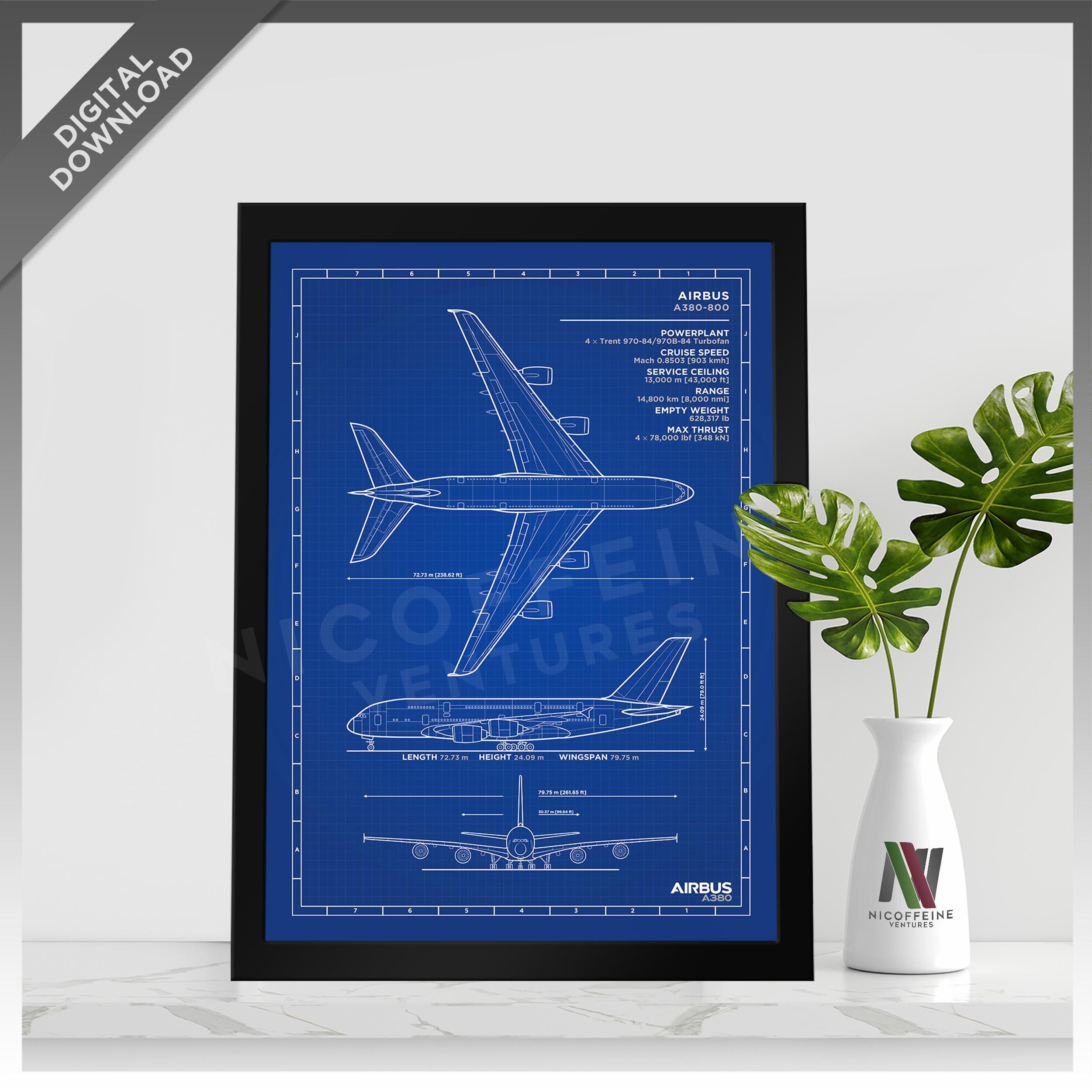 Boeing 787 Blueprint - Etsy