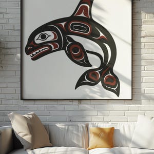 Stylized Orca in Northwest Coast Art