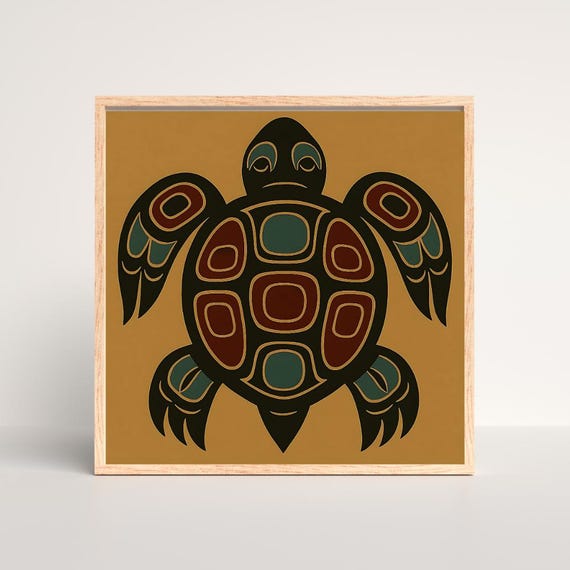 ★Original ART ‘Turtle’ Indigenous Turtle Art Print | Pacific Northwest Native Style