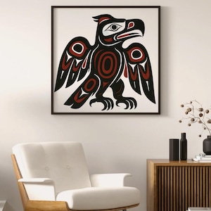 West Coast Inspired Indigenous Eagle Art Print