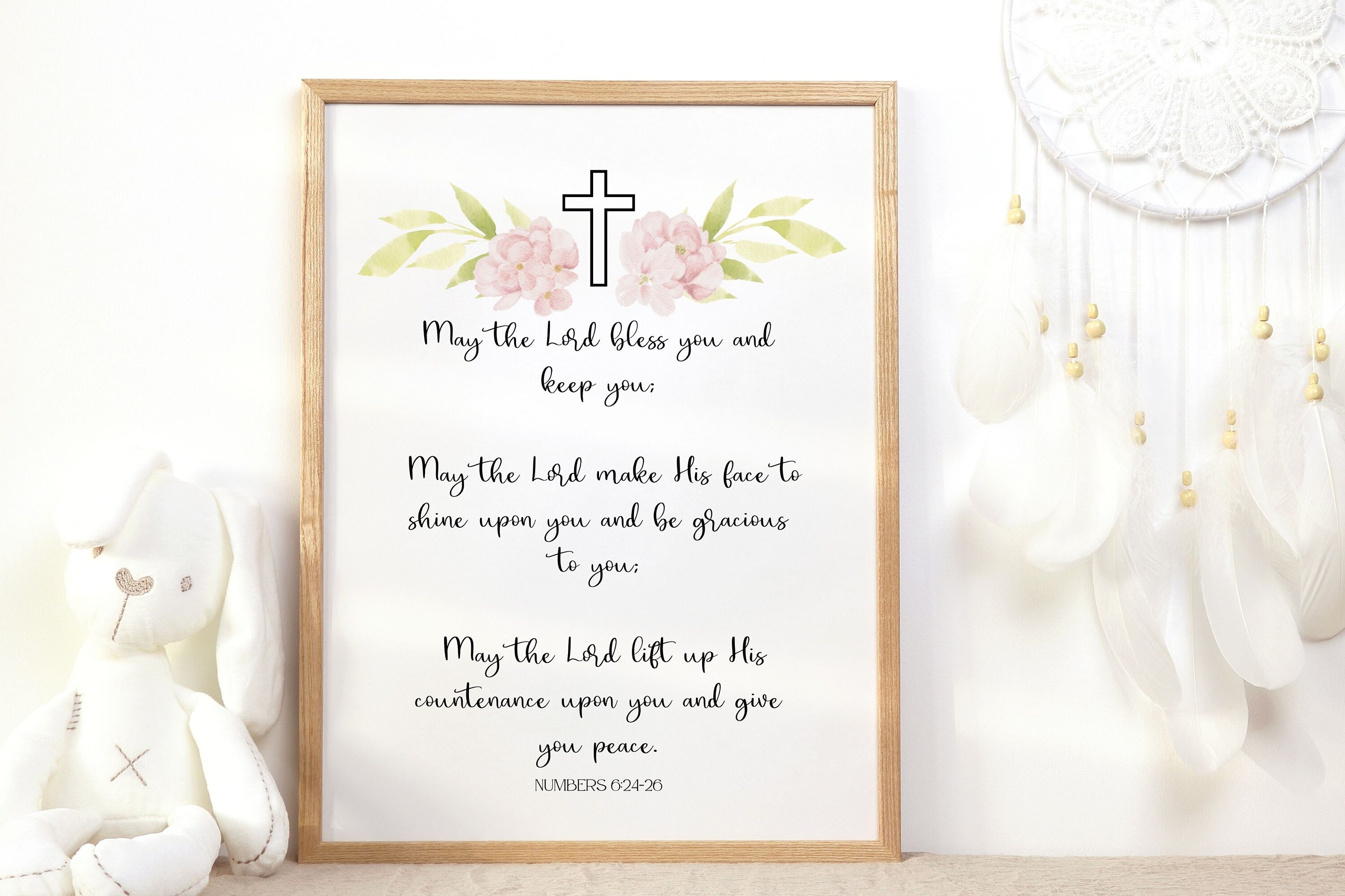 May the Lord Bless You and Keep You Prayer Christian Wall Print ...