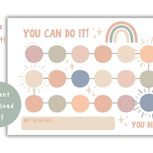 Reward Stickers Chart, Toddler Reward Chart, Potty Chart Printable, Kids Routine Chart, Printable Reward Chart, Potty Toilet Training Chart