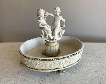 Biscuit Manufacture Müller (Germany) Centerpiece | Two dancing Angels 1910s