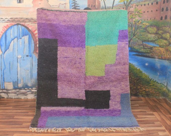Custom Fabulous Boujad Rug, Authentic Moroccan Rug, Abstract Multicolored Carpet, Handmade Moroccan Rug, Bohemian rug